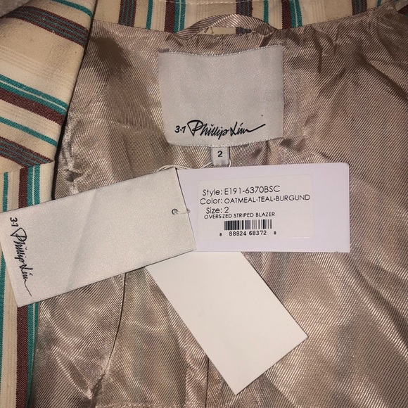 NEW! 3.1 Phillip Lim Striped Oversized Blazer 2 - Picture 12 of 13